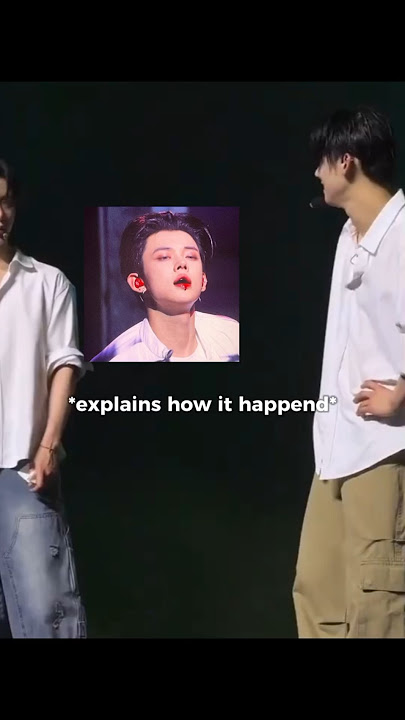 [TXT] YEONJUN accidentally hit his lips with his mic during 'stick' part