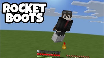 WORKING ROCKET BOOTS USING COMMANDS IN MINECRAFT!!