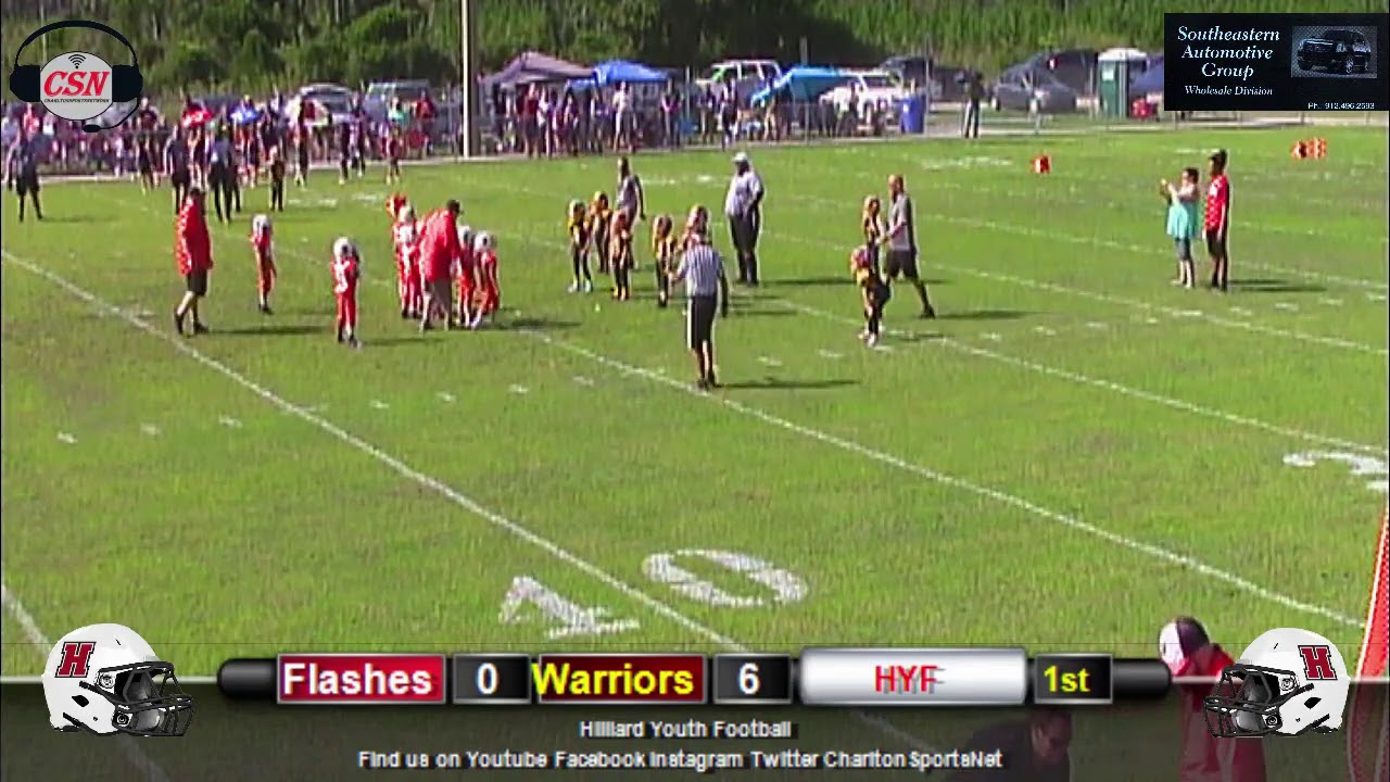 2020 Football Flashes vs Warriors 6u - YouTube