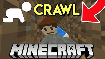 How to crawl through 1 block spaces in Minecraft MCPE & Bedrock Trick !!!