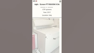 Used CTP Systems Machine | Agfa - Screen PT R8600M II SA for SALE @Machinedalal