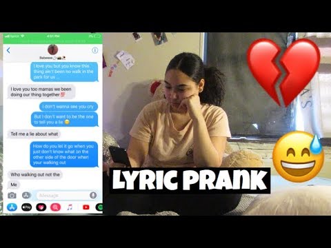 Lyric Prank On Boyfriend 💔 ( Must Watch) - YouTube