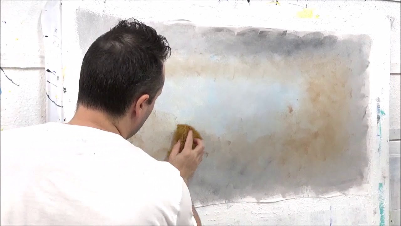 Pintura con esponja