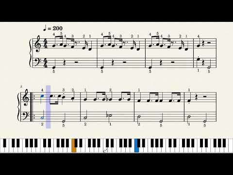 吉本新喜劇のテーマ ABC By 作曲 レオ ウッド Leo Wood 初級ピアノ楽譜