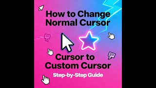How to change normal cursor to custom cursor. #cursor #pointer #windows #technology