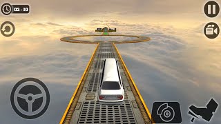 Impossible Limousine Tracks 3D - White Limo Driving Simulator - High Speed Stunts Gameplay 2020 screenshot 4