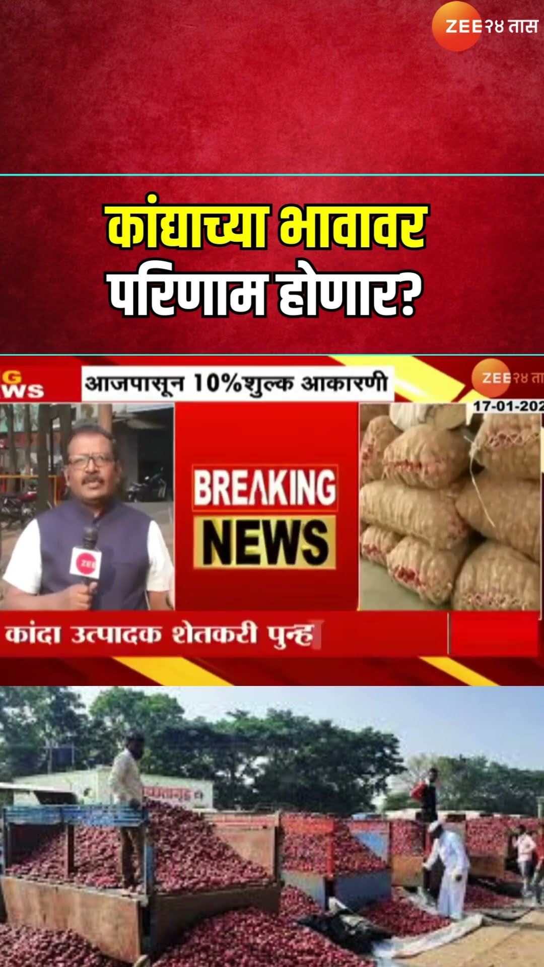 Nashik Bangladesh Duty On Onion Import | कांद्याच्या भावावर परिणाम होणार? बांगलादेशकडून आयात शुल्क