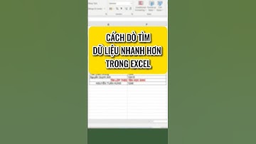 Dò tìm dữ liệu nhanh trong excel 🥰😅