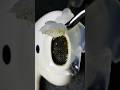 Cleaning AirPods with hot glue cap | don&rsquo;t try this ⚠️ #asmr #satisfying #waitforit #cleaning