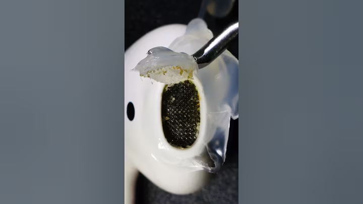 Cleaning AirPods with hot glue cap | don’t try this ⚠️ #asmr #satisfying #waitforit #cleaning