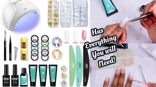 SUPER EASY POLYGEL NAILS! THIS KIT HAS EVERYTHING YOU NEED!! PINE POLYGEL KIT! BEGINNER FRIENDLY!