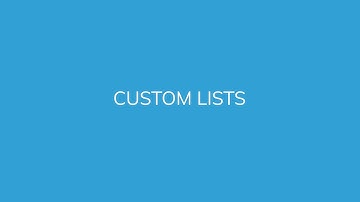 Custom Lists
