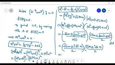 Higher Order Differential Equations - To Find Complementary Function of f(D)y = 0. Engineering Maths