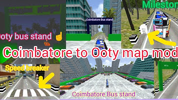 கோயம்புத்தூர் to ஊட்டி  map mod for bussid v3.7.1 bussid v3.7.1 kovai to Ooty mountain map mod🛣️😱😱🚗💯