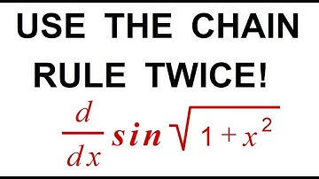 Use the chain rule twice to differentiate sin(sqrt(1+x^2))