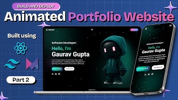 Animated Portfolio website using React JS, Tailwind CSS and Framer Motion | Part 2 | in Hindi |