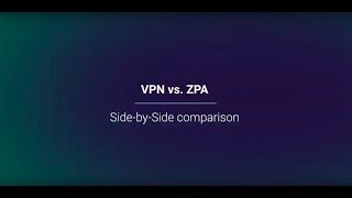 VPN vs  ZPA Side by Side Comparison image