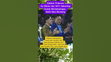 Kelakar Prabowo ke Gibran dan AHY: Sekarang Duduk Berdampingan, Nanti Bisa Bersaing #beritaterkini