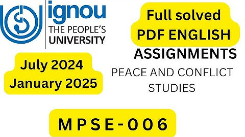 MPSE-006 SOLVED ASSIGNMENT 2024-25 #mpse