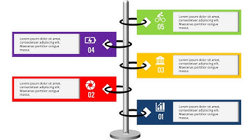 Colorful 5 Horizontal Hanging Options Slide in PowerPoint | Free Template