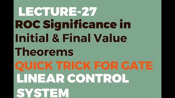 Importance of ROC in Initial and Final Value Theorem