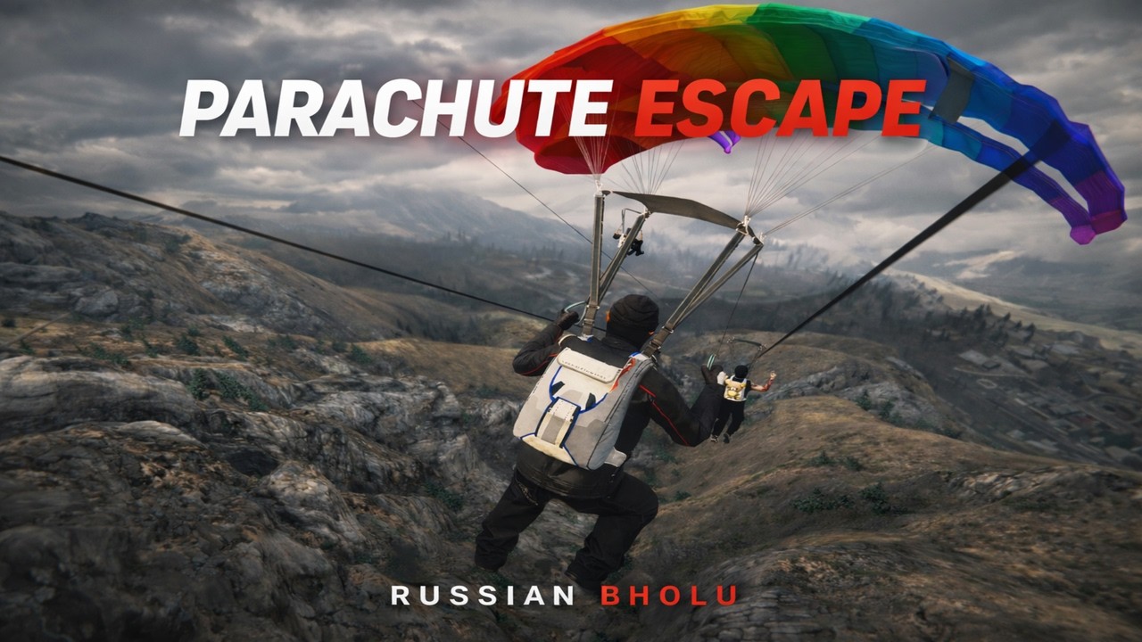 PARACHUTE ESCAPE 😱 | Police Ki Aankhon Ke Saamne Bhaag Gaye! | GTA 5 | HYDRA ROLEPLAY #gta #pubg