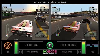 Le Mans 24 Hours (Dreamcast vs PlayStation 2) Side by Side Comparison