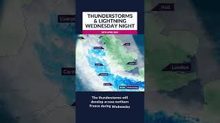 Thunderstorms and lightning coming
