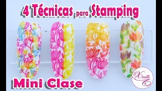 Como usar los SELLOS para Uñas? Técnicas de uso del COLOR  MINI CLASE Stamping  #02  Nail Art