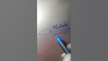 How to sign Nicholas name signature #signature #shorts