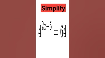 A Nice Math Exponential Equation | Find x
