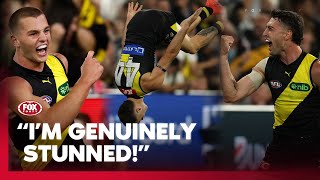 Thumbnail for 'BIGGEST UPSET OF ALL TIME!' - Tigers seal HISTORIC comeback as Blues crumble at the 'G! | Fox Footy