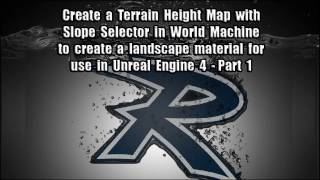 Create a landscape with slope selection in World Machine