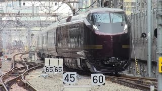 お召し列車E655系上野東京ライン試運転 東京駅到着・発車 Japanese royal train E655 series Ueno Tokyo line test run