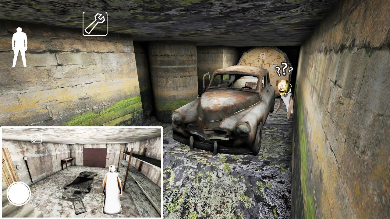 Granny Car in The Sewer 😲 | Granny Game Car Escape