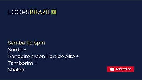 Samba 115 bpm - Surdo + Pandeiro Nylon Partido Alto + Tamborim + Shaker