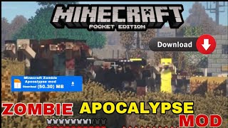 HOW TO DOWNLOAD ZOMBIE APOCALYPSE MOD FOR MINECRAFT PE || IN HINDI || 2022 screenshot 5