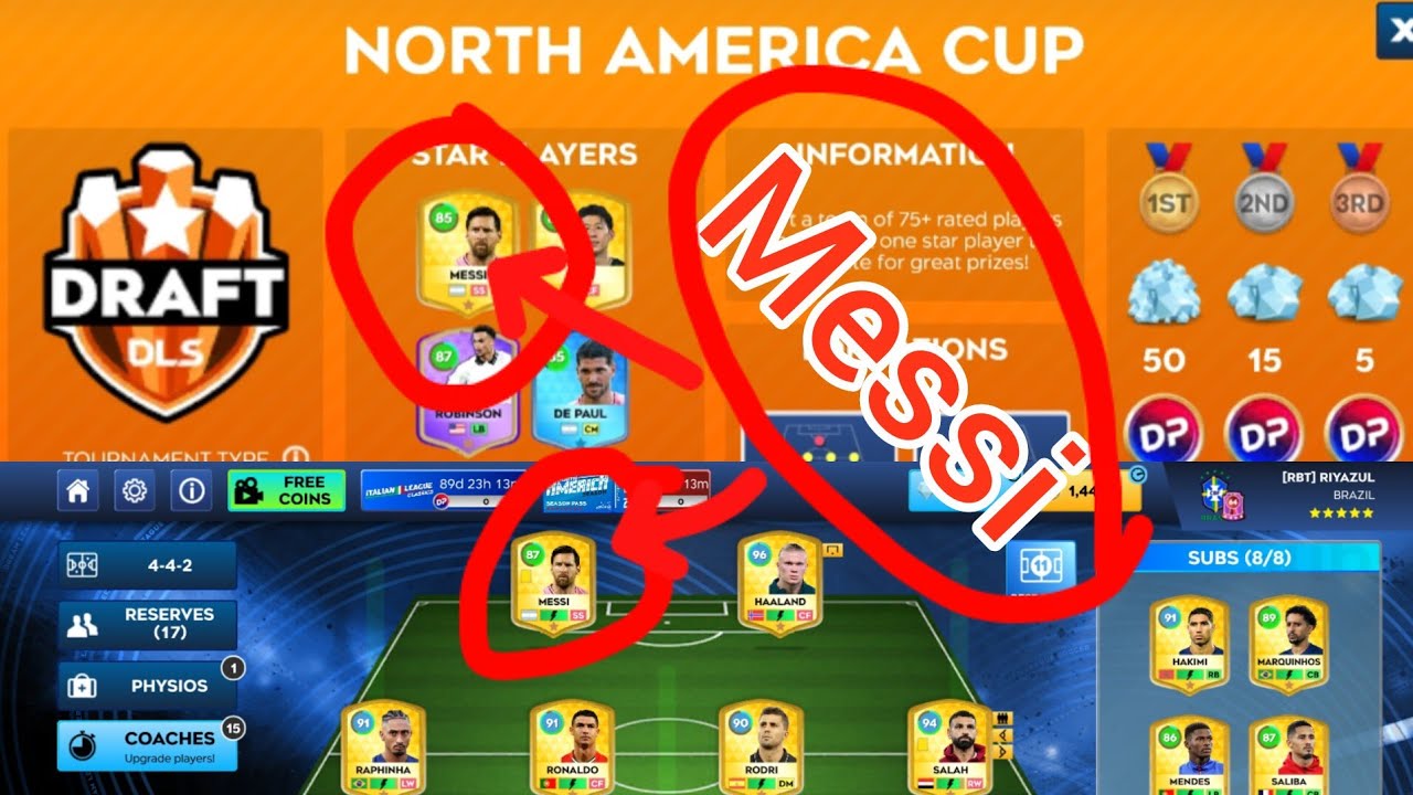 Dls North america cup. Draft  best legendary team. Dls 2026 event. Dls 2026 North America cup event.