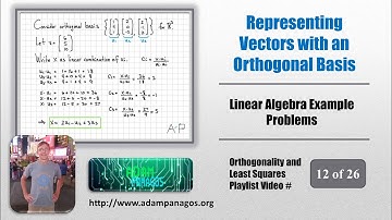 Representing Vectors with an Orthogonal Basis