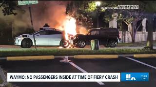 Fiery crash involving Waymo in Atlanta