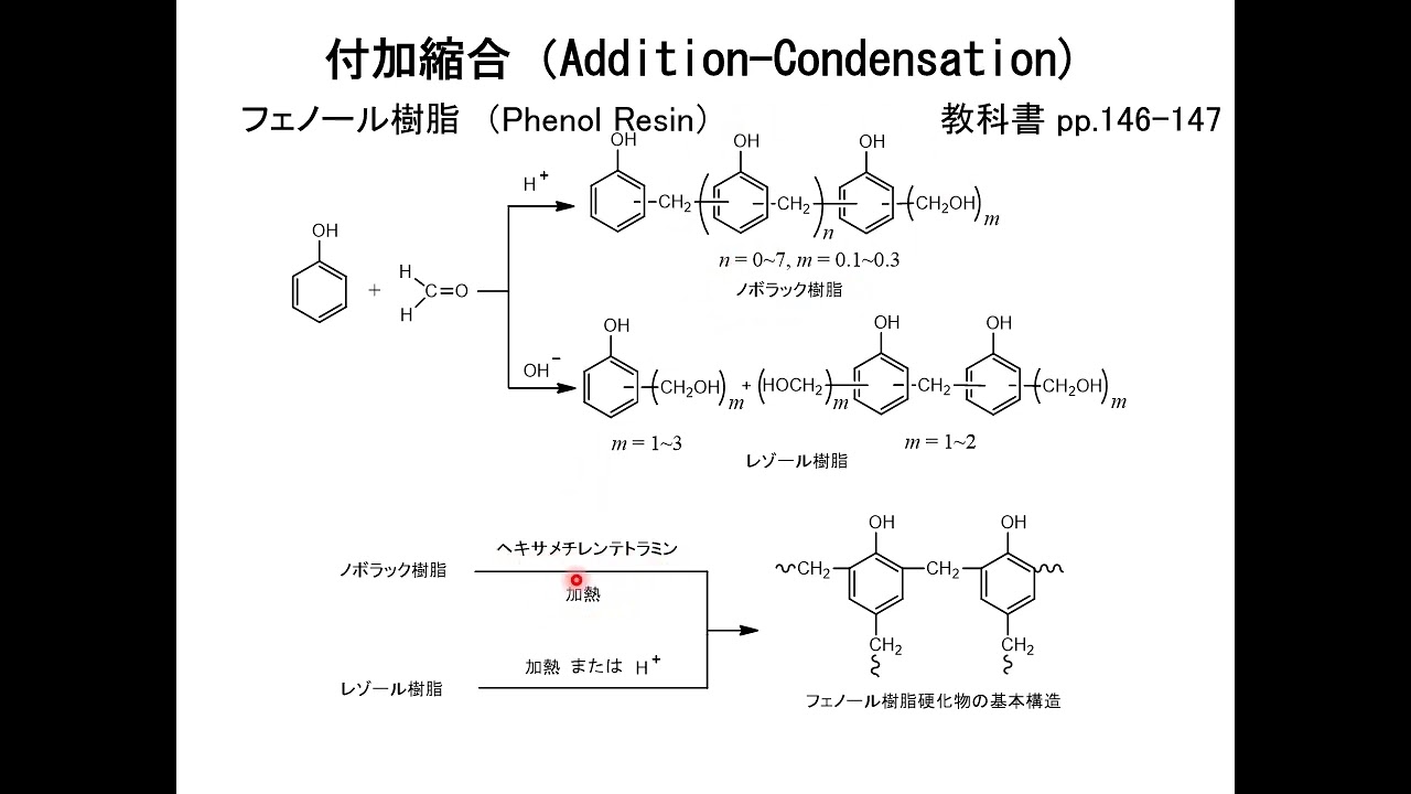 第9週(ポリマーの逐次重合による合成(2)重付加と付加縮合)part 2 YouTube