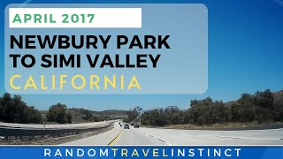 Driving the Thousand Oaks Area Freeways in California - Newbury Park to Simi Valley