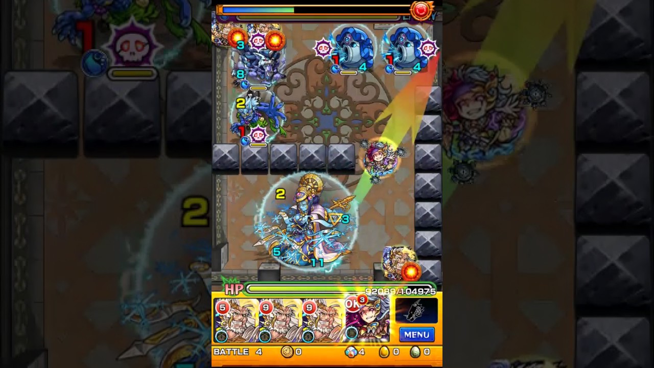 モンスト 覇者の塔 32階 蒼天の凍獄 ゼウス ロキ Youtube