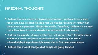 New Media Project Rough Draft Esoc 314 Jacob Gutman