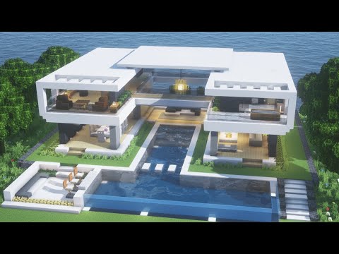 Minecraft Tutorial | Modern House | Gracium - Modern City #26