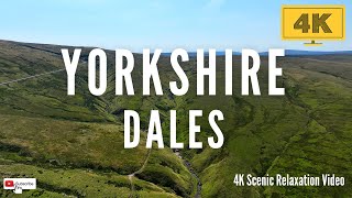 Yorkshire Dales National Park 4K Scenic Relaxation Drone Footage Video