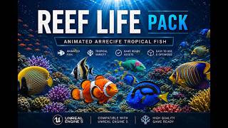 Reef Fish Pack - 9 Rigged Animated Tropical Fish for Unreal Engine 5 | Game Ready