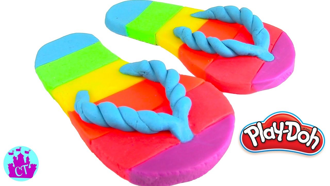 Chancletas de Plastilina Play Doh Como Hacer Unas Chanclas de Plastilina Play Doh
