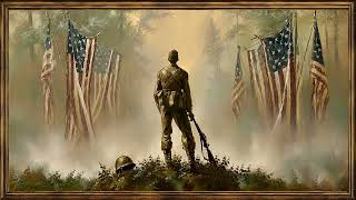 Vintage America’s Paintings  Memorial Day | 4K Gold Frame TV Screensaver | 12 Hrs | Soft Piano screenshot 5