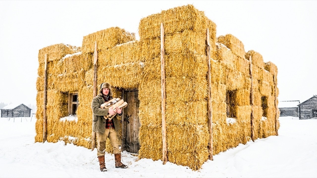 Thrown Out Before Winter, He Built a  Straw  Fortress for $2 — They Were Shocked What It Became